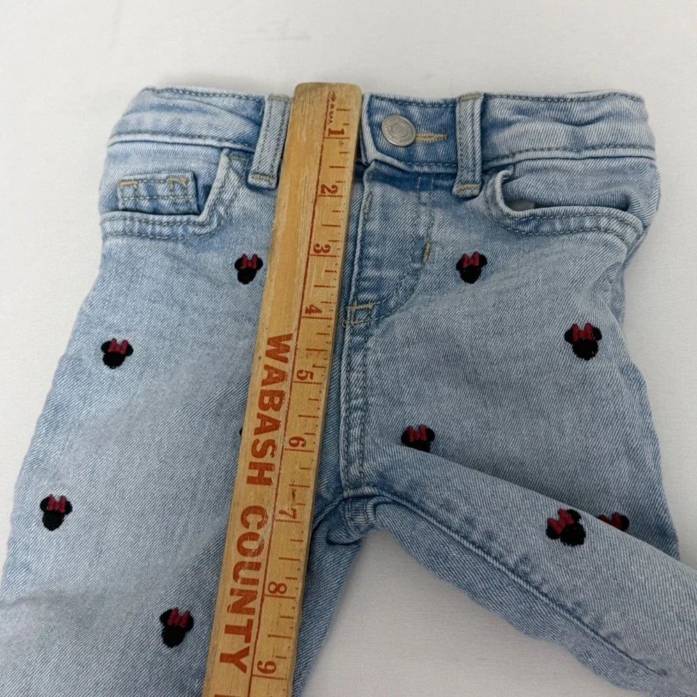 Disney Jumping Beans Minnie Mouse Embroidered Light Wash Jeans 18M Blue Kids‎